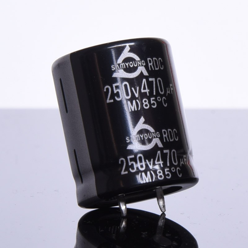 KEL 470uF/250V 25,4x30mm 85°C SamYoung SNAP-IN KONDENSATOR ELEKTROLITYCZNY