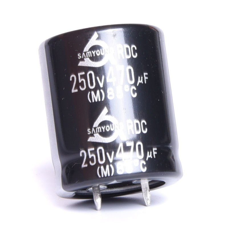 KEL 470uF/250V 25,4x30mm 85°C SamYoung SNAP-IN KONDENSATOR ELEKTROLITYCZNY