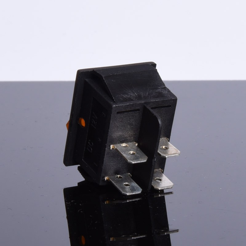 PRZEŁĄCZNIK 12V PODŚWIETLANY DUŻY ŻÓŁTY