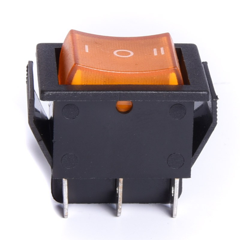 PRZEŁĄCZNIK 12V PODŚWIETLANY DUŻY  ŻÓŁTY 3-POZYCJE