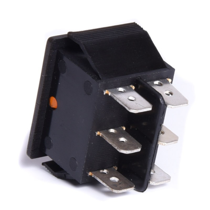 PRZEŁĄCZNIK 12V PODŚWIETLANY DUŻY  ŻÓŁTY 3-POZYCJE