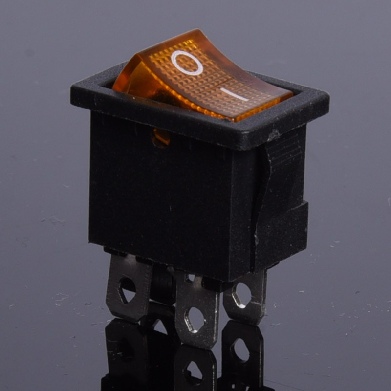 PRZEŁĄCZNIK 12V PODŚWIETLANY MAŁY ŻÓŁTY