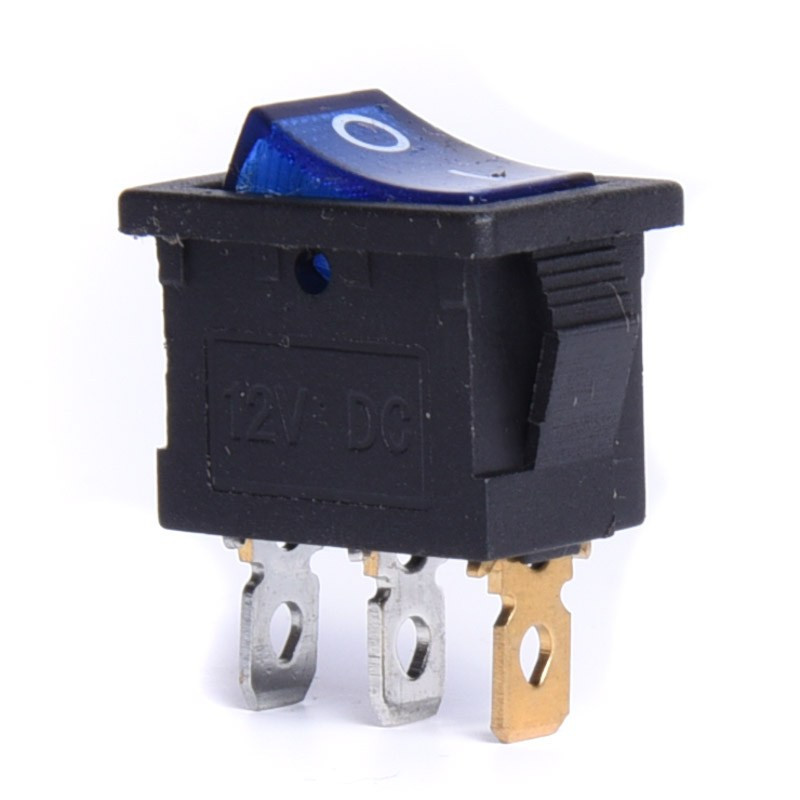 PRZEŁĄCZNIK 12V PODŚWIETLANY MAŁY NIEBIESKI