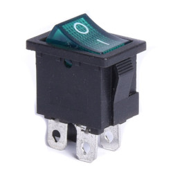 PRZEŁĄCZNIK 12V PODŚWIETLANY  ZIELONY KWADRAT