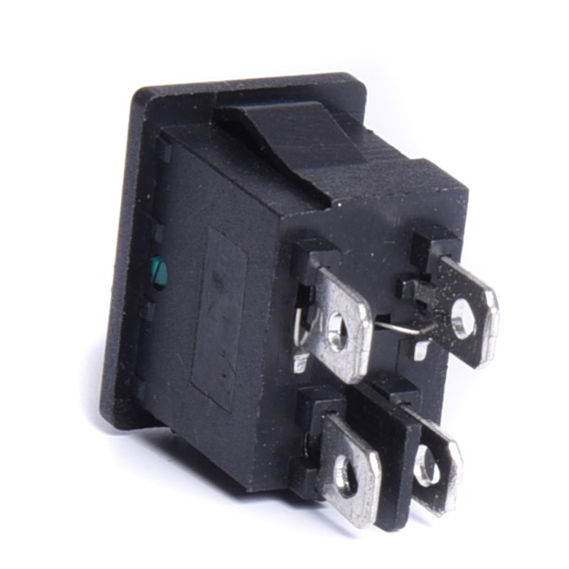 PRZEŁĄCZNIK 12V PODŚWIETLANY  ZIELONY KWADRAT