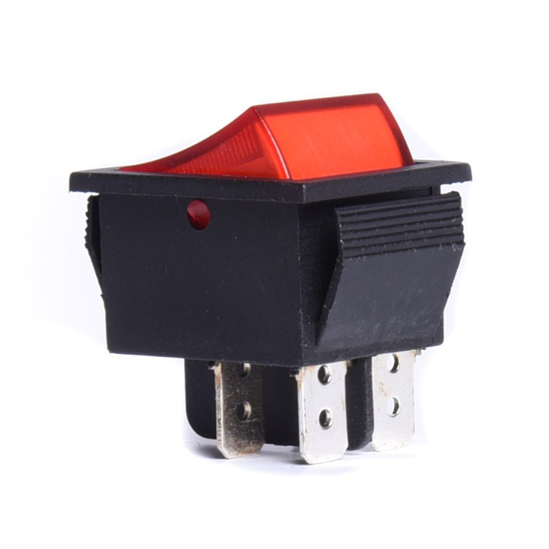 PRZEŁĄCZNIK DC 12V PODŚWIETLANY DUŻY  CZERWONY