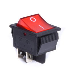 PRZEŁĄCZNIK DC 12V PODŚWIETLANY DUŻY  CZERWONY