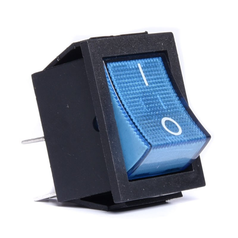 PRZEŁĄCZNIK AC 230V 1/0 PODŚWIETELANY DUŻY NIEBIESKI