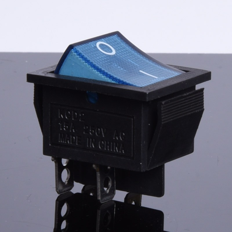 PRZEŁĄCZNIK AC 230V 1/0 PODŚWIETELANY DUŻY NIEBIESKI