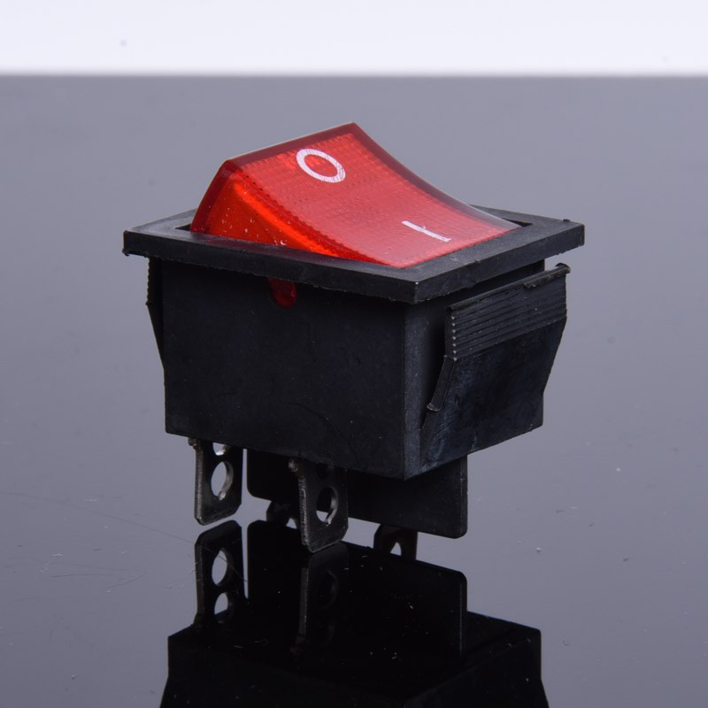 PRZEŁĄCZNIK AC 230V 1/0 PODŚWIETELANY DUŻY CZERWONY