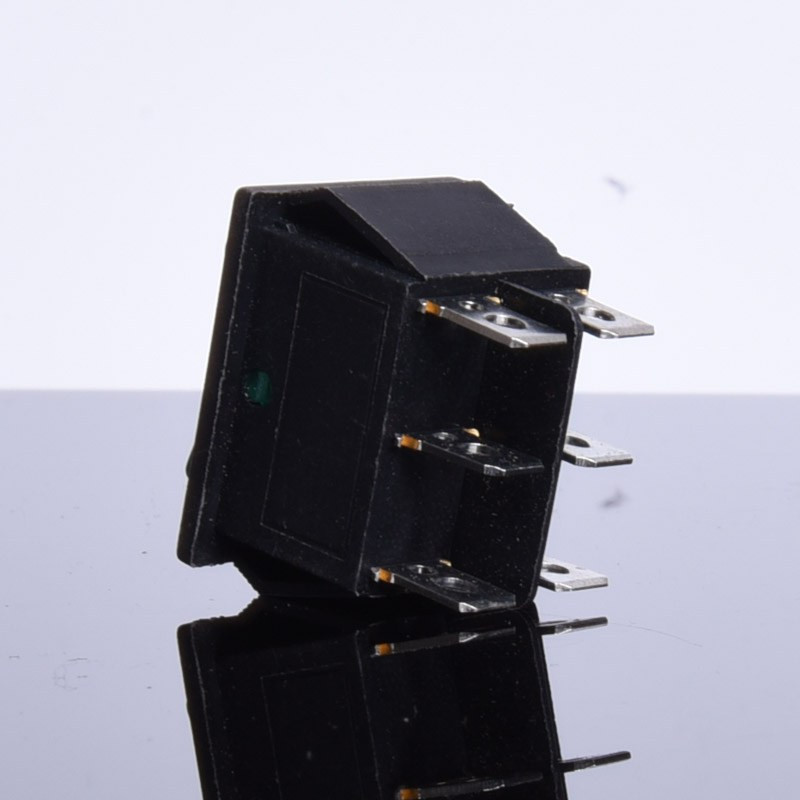 PRZEŁĄCZNIK KOŁYSKOWY DUŻY PODŚWIETLANY ZIELONY I*0*II PODWÓJNY