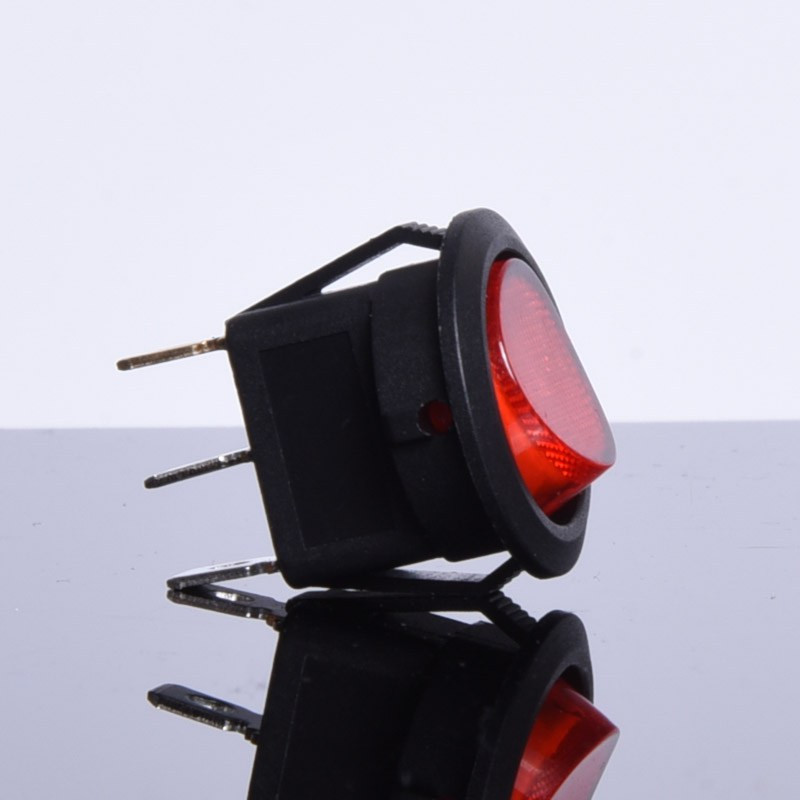 PRZEŁĄCZNIK 12V PODŚWIETLANY OKRĄGŁY  CZERWONY