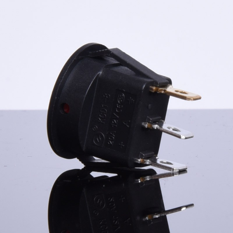 PRZEŁĄCZNIK 12V PODŚWIETLANY OKRĄGŁY  CZERWONY