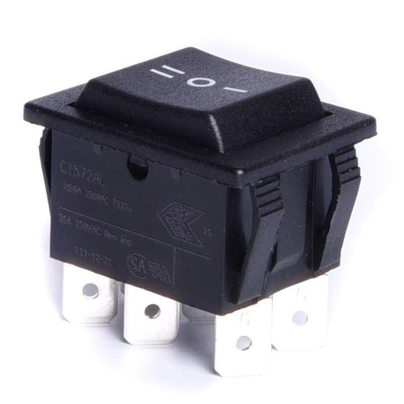 PRZEŁĄCZNIK (ON)-OFF-(ON) CHWILOWY I O II   DUŻY 16A 250VAC BULGIN