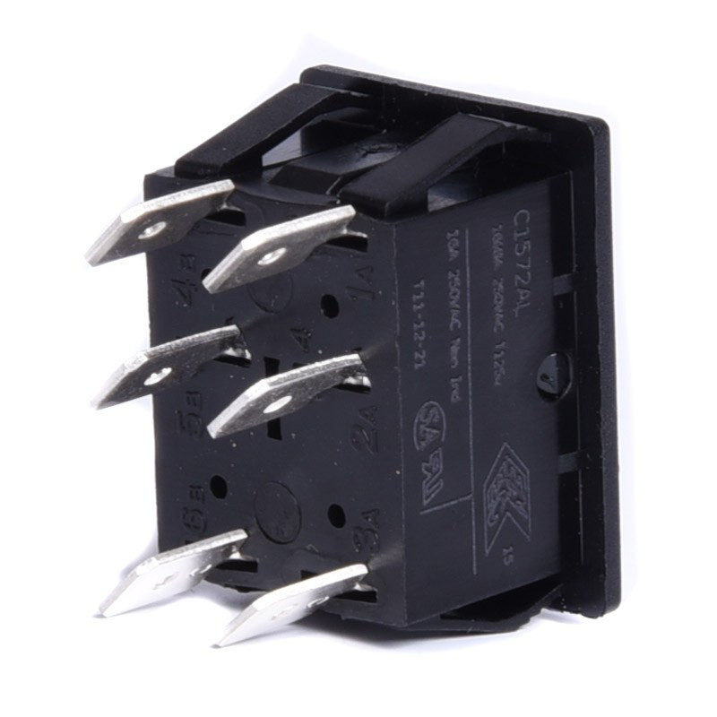 PRZEŁĄCZNIK (ON)-OFF-(ON) CHWILOWY I O II   DUŻY 16A 250VAC BULGIN