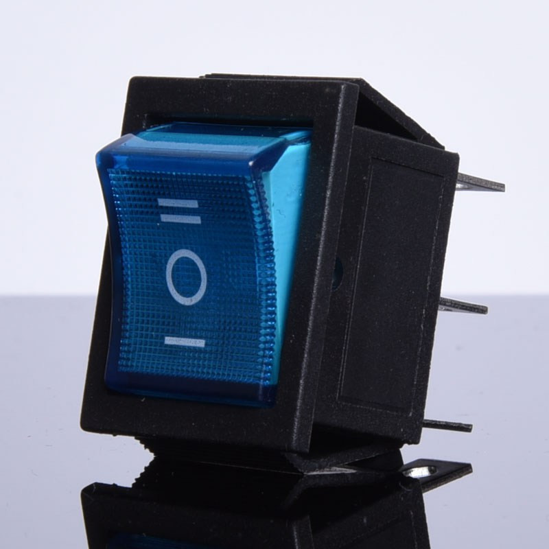 PRZEŁĄCZNIK 12V PODŚWIETLANY DUŻY  NIEBIESKI 3-POZYCJE