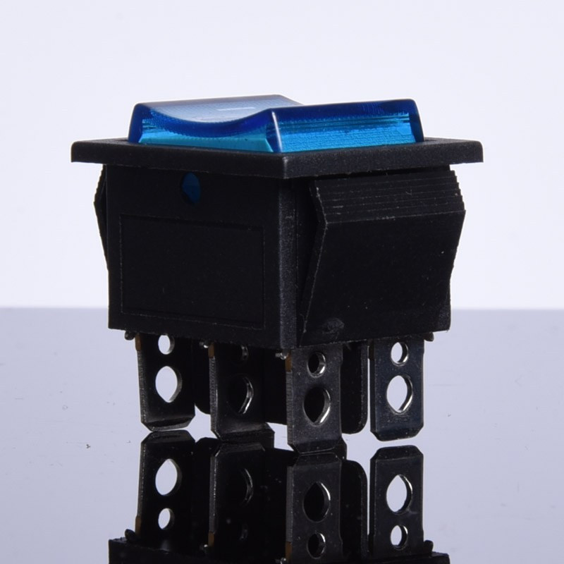 PRZEŁĄCZNIK 12V PODŚWIETLANY DUŻY  NIEBIESKI 3-POZYCJE