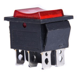 PRZEŁĄCZNIK 12V PODŚWIETLANY DUŻY  CZERWONY 3-POZYCJE
