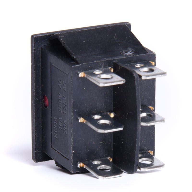 PRZEŁĄCZNIK 12V PODŚWIETLANY DUŻY  CZERWONY 3-POZYCJE