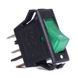 PRZYCISK ZWIERNY "ON"PODŚWIETLANY zielony