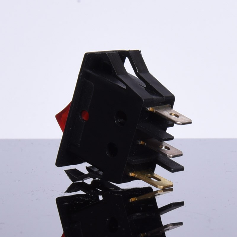 PRZYCISK ZWIERNY "ON"PODŚWIETLANY CZERWONY