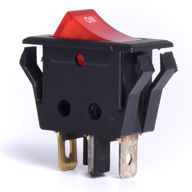 PRZYCISK ZWIERNY "ON"PODŚWIETLANY CZERWONY