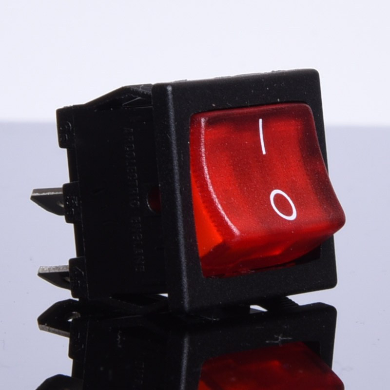 PRZEŁĄCZNIK 2x10A 1-0 ON-OFF H8653VB PODŚWIETLANY CZERWONY BULGIN