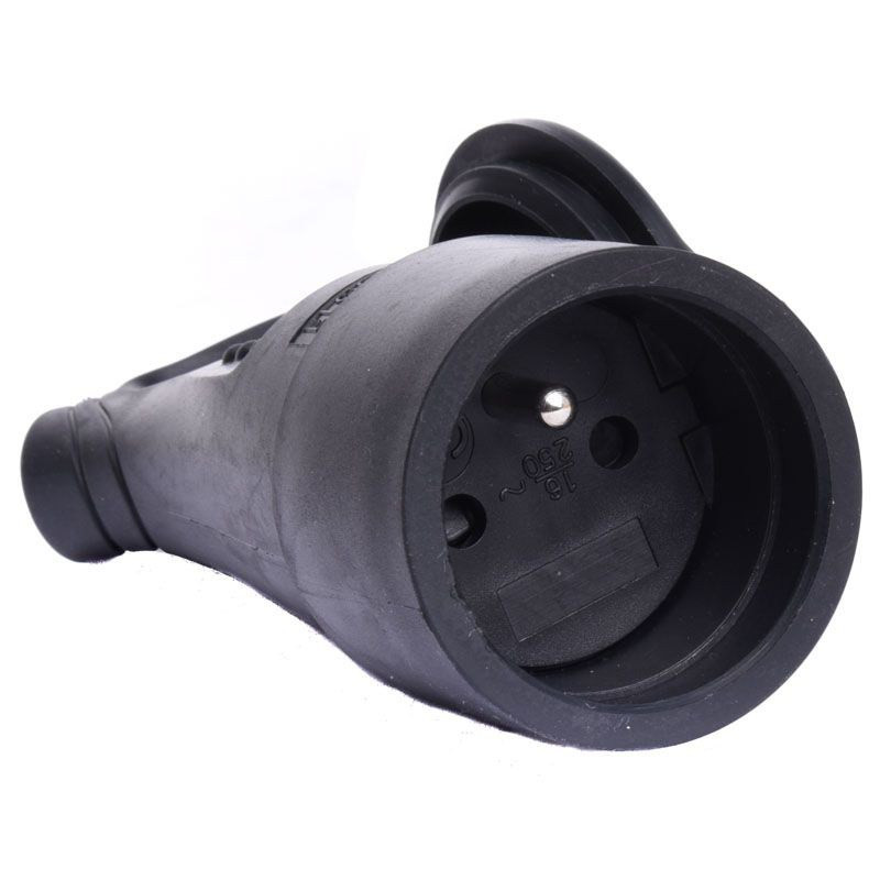 GNIAZDO 230V 16A IP 44 NA PRZEWÓD Z UCHWYTEM GUMA