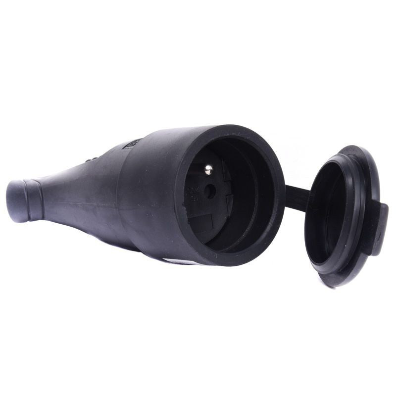 GNIAZDO 230V 16A IP 44 NA PRZEWÓD Z UCHWYTEM GUMA