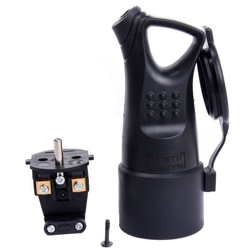 GNIAZDO 230V 16A IP 44 NA PRZEWÓD Z UCHWYTEM GUMA