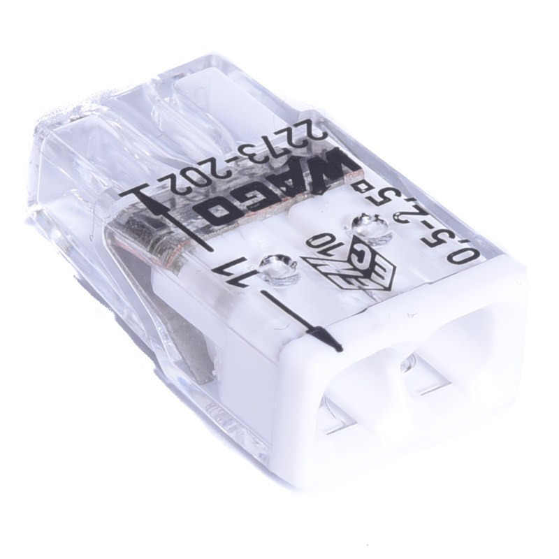 WAGO 2x 0,5-2,5mm2 24A (2273-202) PRZEZROCZYSTA  DRUT