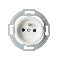 LOFT GNIAZDO 230V Z BOLCEM BIAŁE JLM BEZ RAMKI RETRO FRENCH STYLE