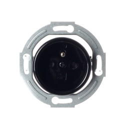 LOFT GNIAZDO 230V Z BOLCEM CZARNE JLM BEZ RAMKI RETRO FRENCH STYLE