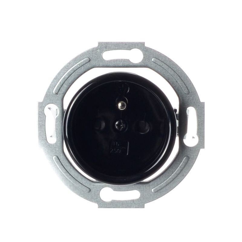 LOFT GNIAZDO 230V Z BOLCEM CZARNE JLM BEZ RAMKI RETRO FRENCH STYLE