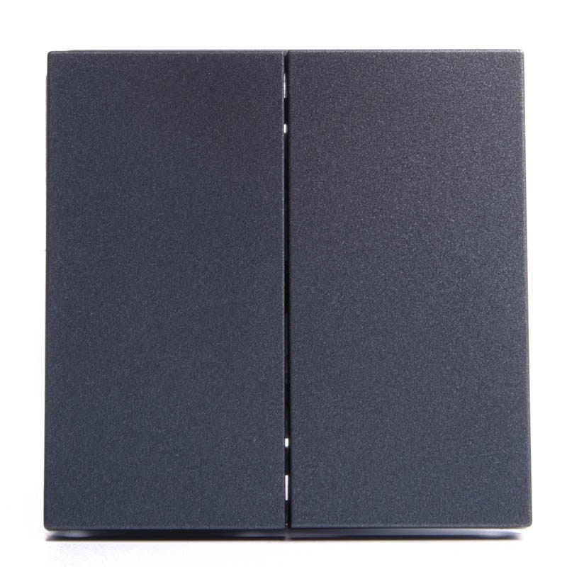 WŁĄCZNIK PODWÓJNY SCHODOWY PODTYNKOWY GRAFIT BEZ RAMKI JLM ULTRA DESIGN