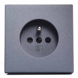 GNIAZDO PODTYNKOWE GRAFIT  BEZ RAMKI JLM ULTRA DESIGN