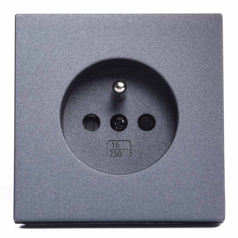 GNIAZDO PODTYNKOWE GRAFIT  BEZ RAMKI JLM ULTRA DESIGN