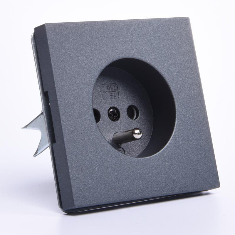 GNIAZDO PODTYNKOWE GRAFIT  BEZ RAMKI JLM ULTRA DESIGN