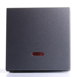 WŁĄCZNIK DZWONKOWY LED PODTYNKOWY GRAFIT BEZ RAMKI JLM UTRA DESIGN