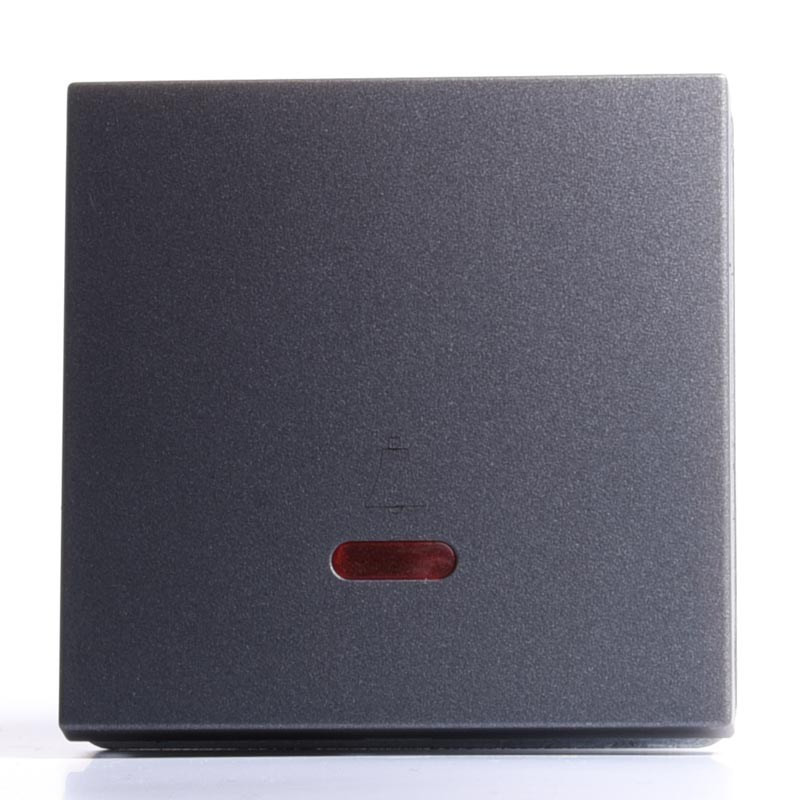 WŁĄCZNIK DZWONKOWY LED PODTYNKOWY GRAFIT BEZ RAMKI JLM UTRA DESIGN