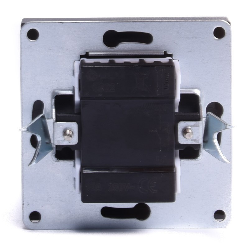 WŁĄCZNIK DZWONKOWY LED PODTYNKOWY GRAFIT BEZ RAMKI JLM UTRA DESIGN