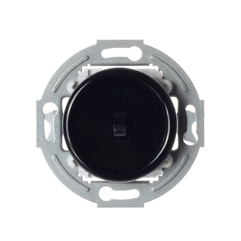 LOFT WŁĄCZNIK POJEDYNCZY SCHODOWY CZARNY JLM BEZ RAMKI FRENCH RETRO STYLE