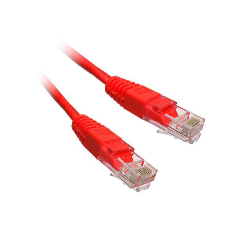 PATCHCORD UTP CCA 5,0m CZERWONY
