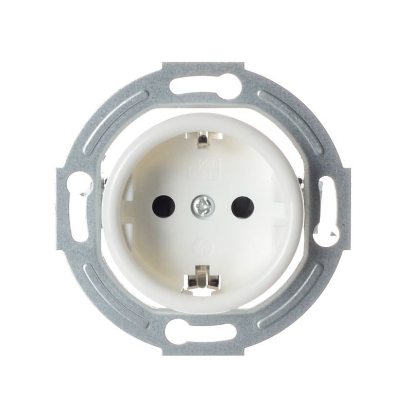 LOFT GNIAZDO 230V SCHUKO BIAŁE JLM BEZ RAMKI RETRO FRENCH STYLE