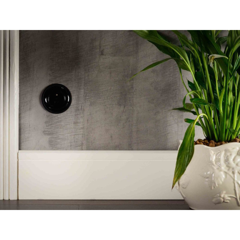 LOFT GNIAZDO 230V SCHUKO CZARNE JLM BEZ RAMKI RETRO FRENCH STYLE  CZARNE JLM BEZ RAMKI