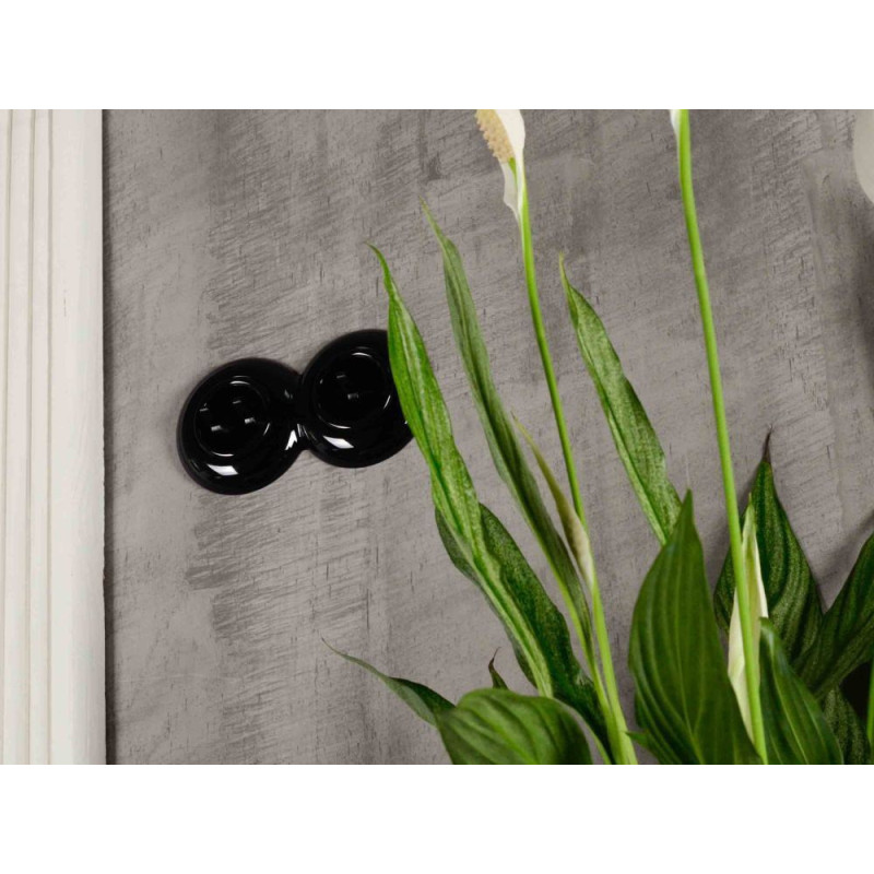 LOFT WŁĄCZNIK STERUJĄCY ROLETAMI CZARNY JLM BEZ RAMKI RETRO FRENCH STYLE