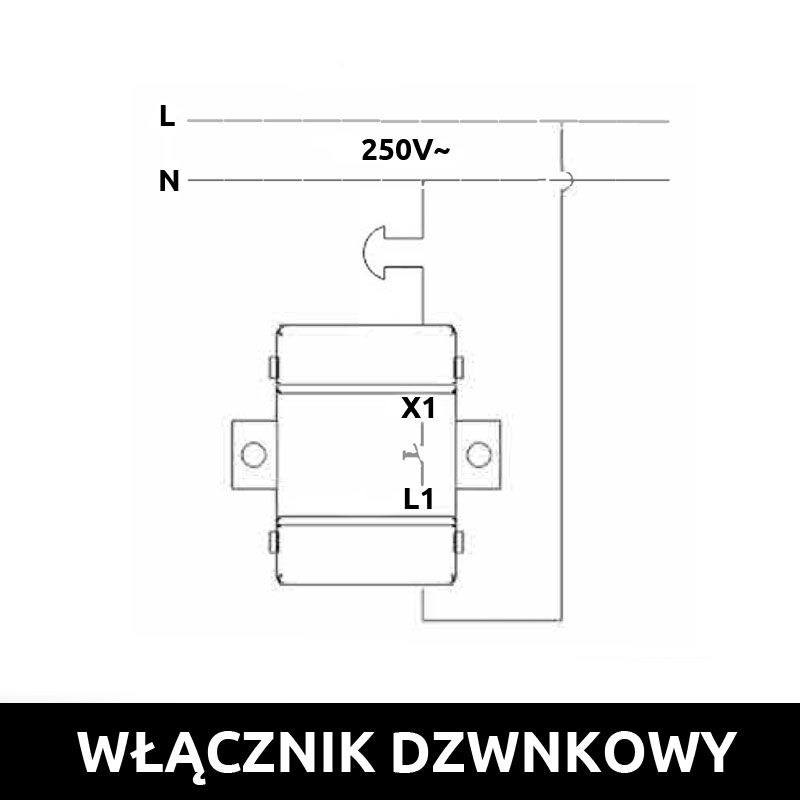 LOFT PRZYCISK DZWONKOWY CZARNY JLM BEZ RAMKI RETRO FRENCH STYLE