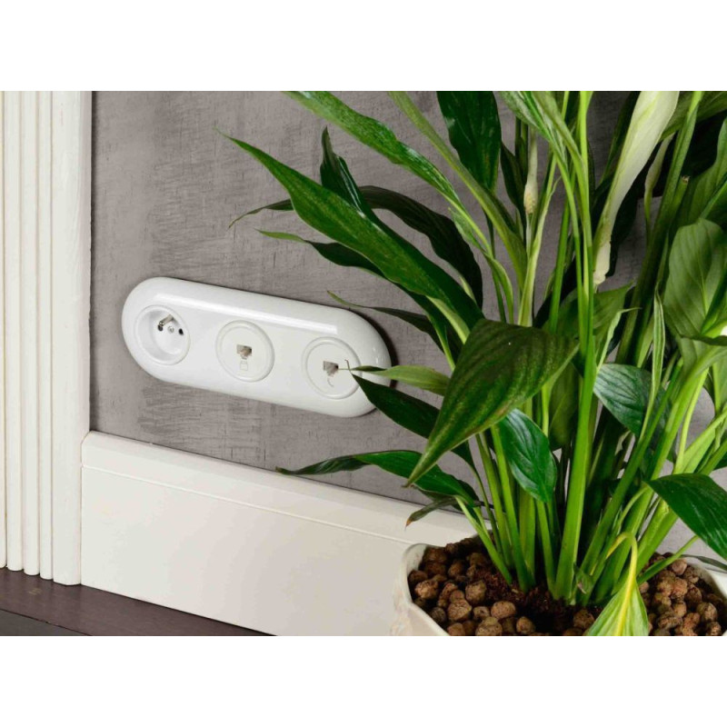 LOFT GNIAZDO TV BIAŁE JLM BEZ RAMKI RETRO FRENCH STYLE