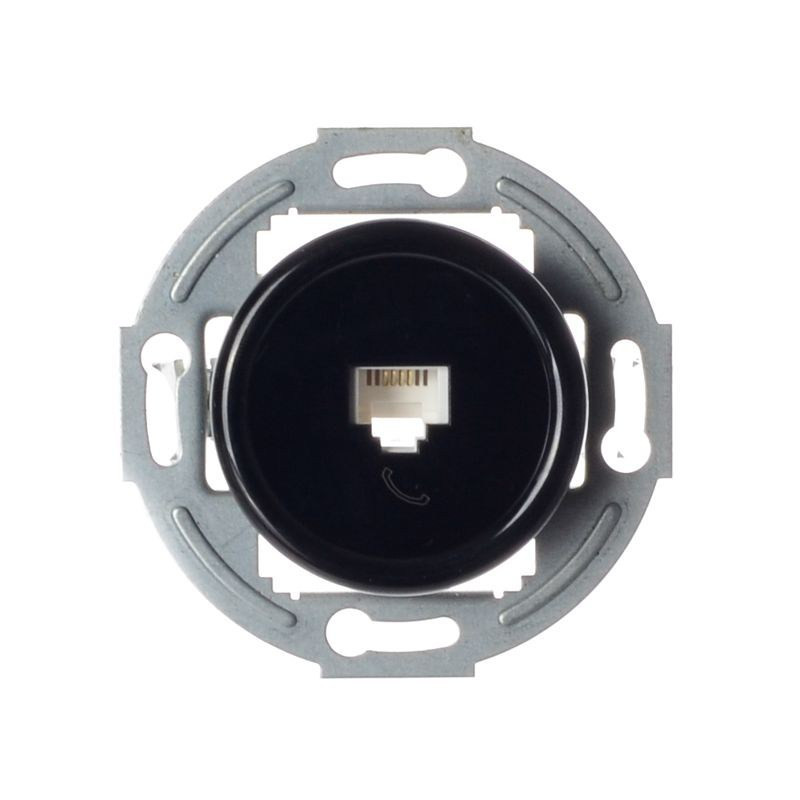 LOFT GNIAZDO TELEFONICZNE RJ11 CZARNE JLM BEZ RAMKI RETRO FRENCH STYLE