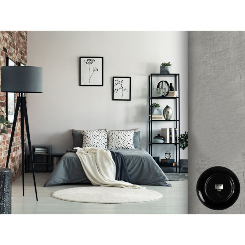 LOFT GNIAZDO TV CZARNE JLM BEZ RAMKI RETRO FRENCH STYLE